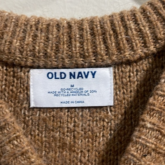 Old Navy Heathered Cable-Knit Sweater Tan - Picture 7 of 7